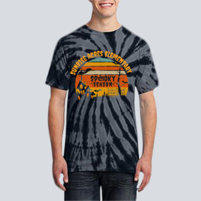 Adult Tie-Dye T-Shirt - Fall Holidays - Haunted House Thumbnail